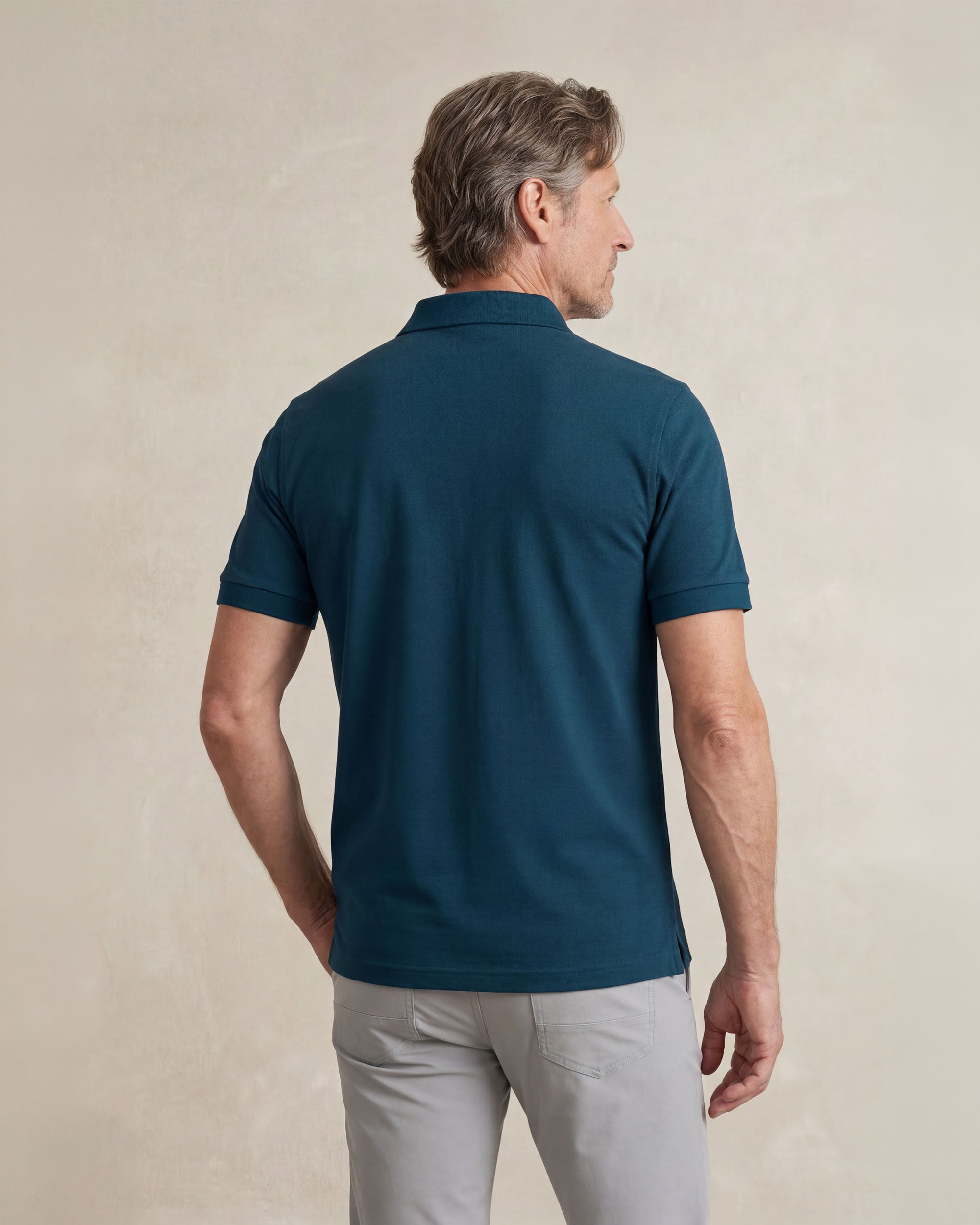 Polo non iron de hombre de manga corta - Sepiia - Azul oscuro Azul oscuro-2