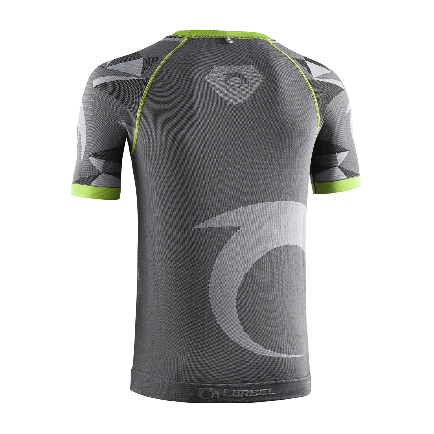 Camiseta de trail running de hombre Samba Short Sleeves Lurbel - Gris / Verde Gris / Verde-2