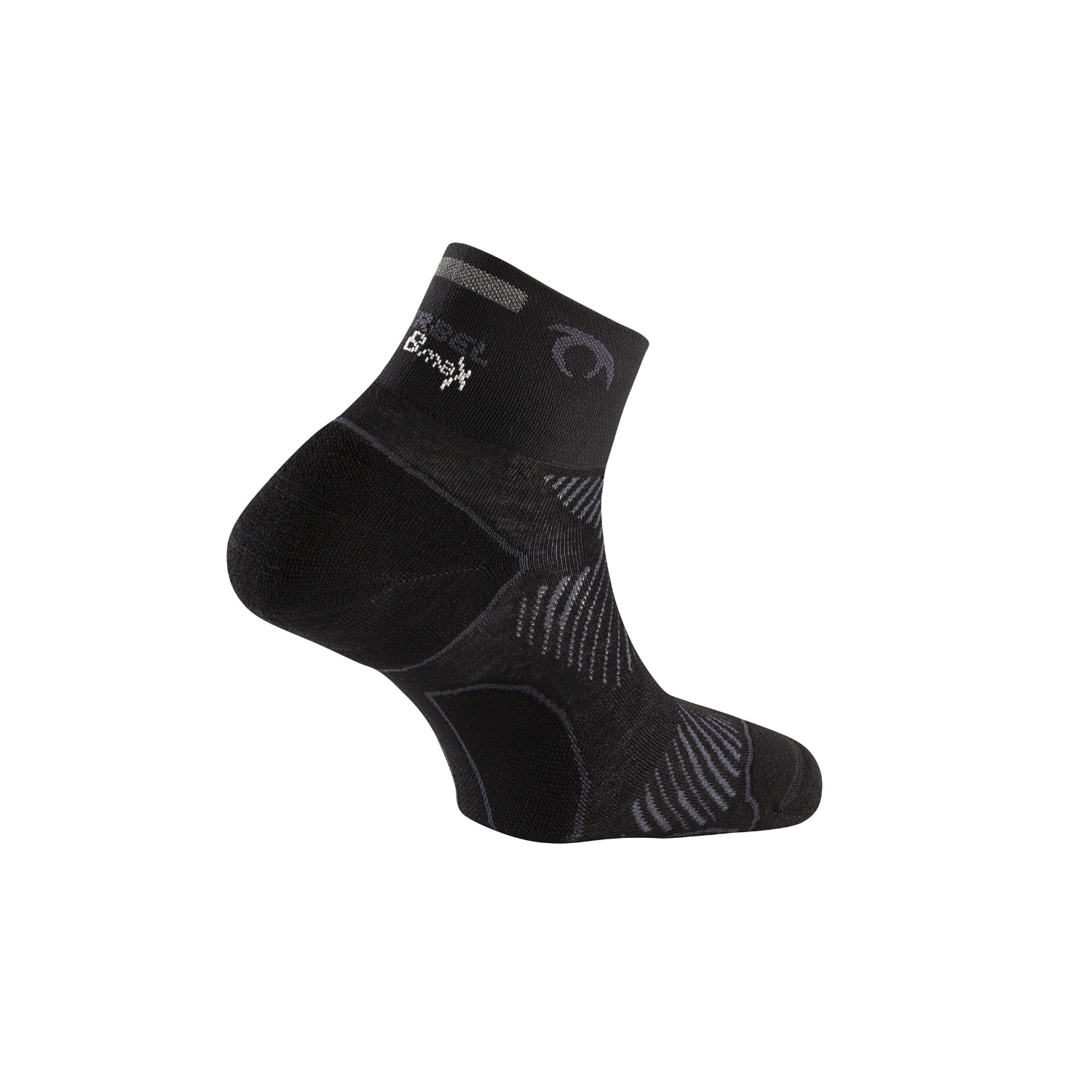 Calcetines de running unisex Distance Three Lurbel - Negro Negro-2
