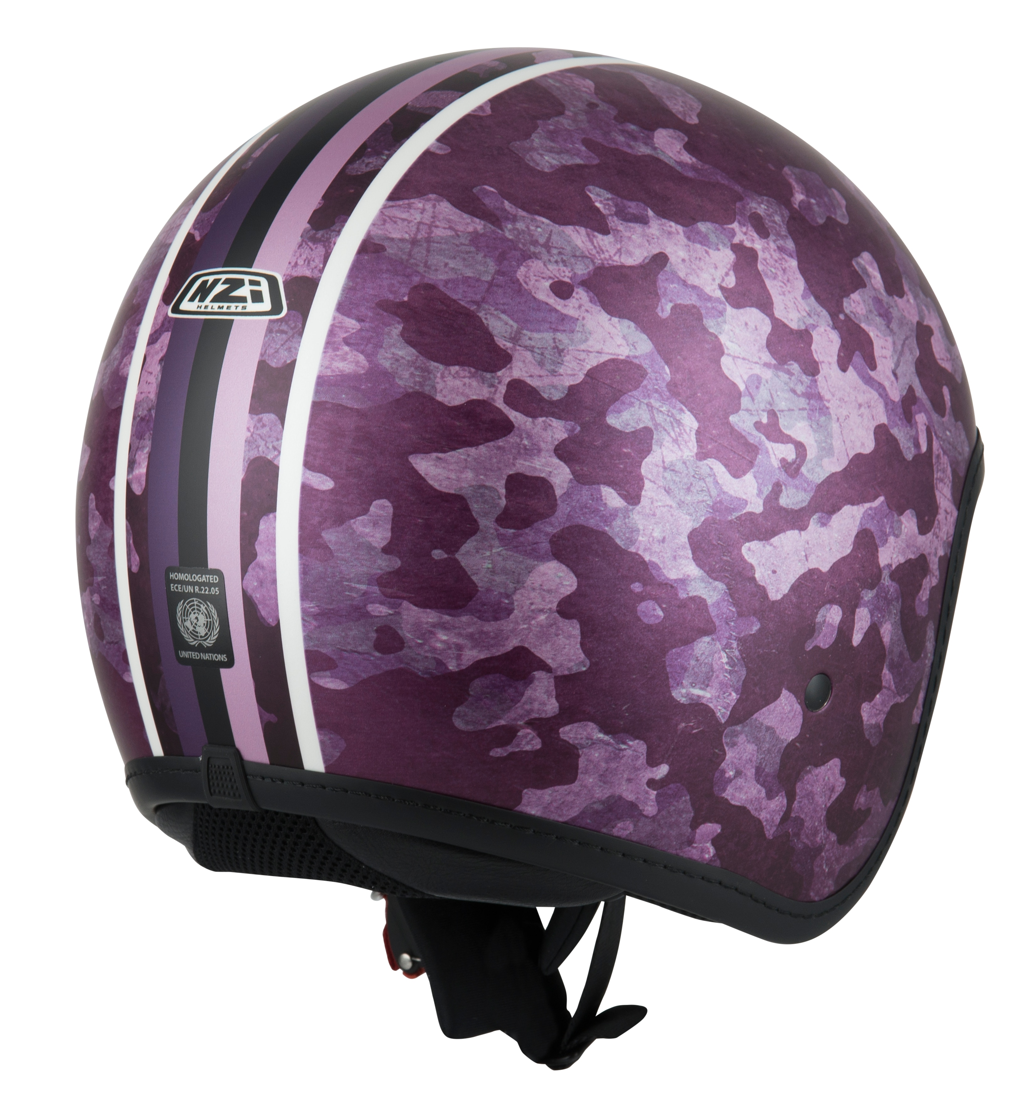 Casco de moto Jet Rolling 4 Sun NZI - Morado Morado-2