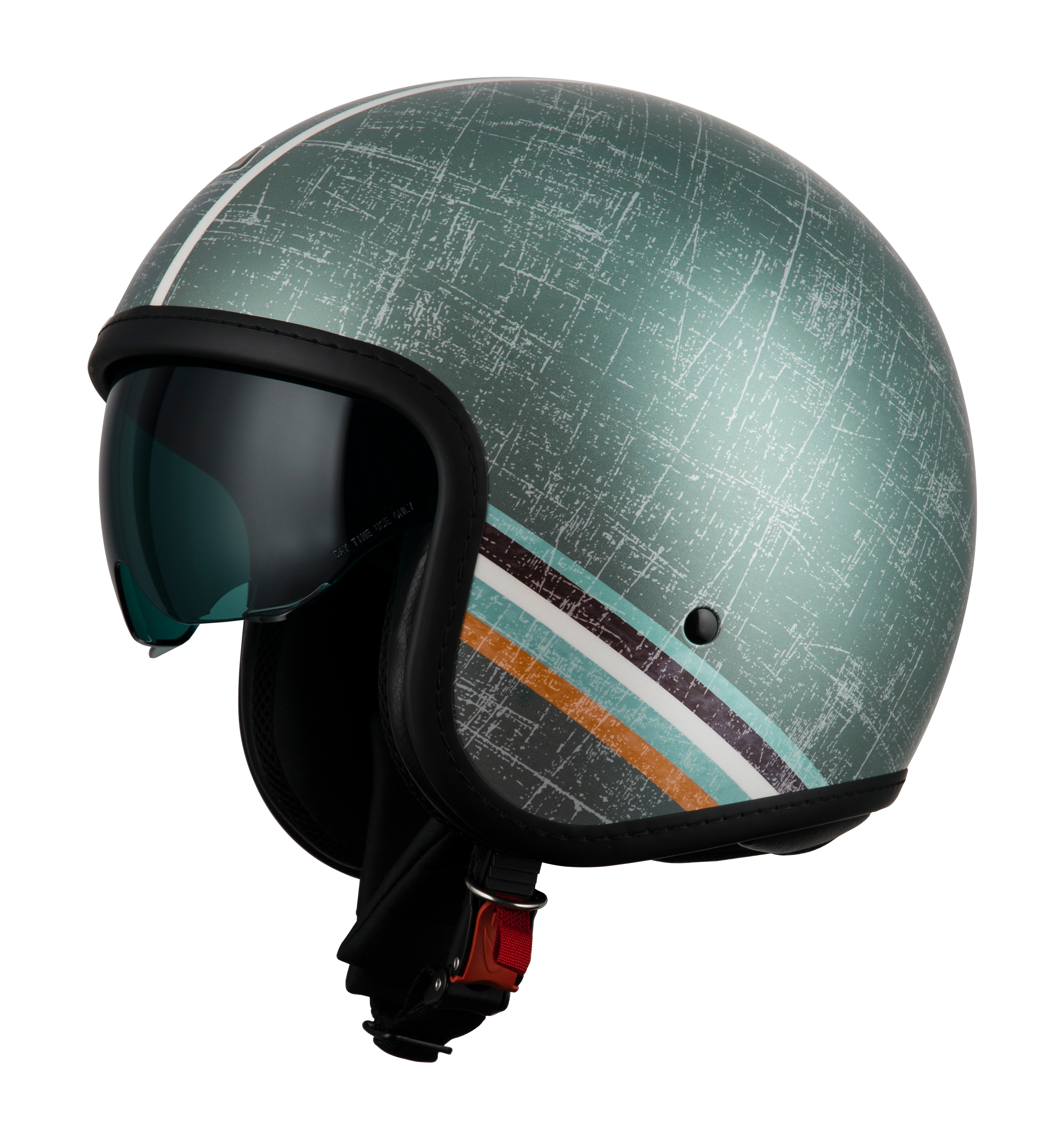 Casco de moto Jet Rolling 4 Sun NZI - Verde Verde-1