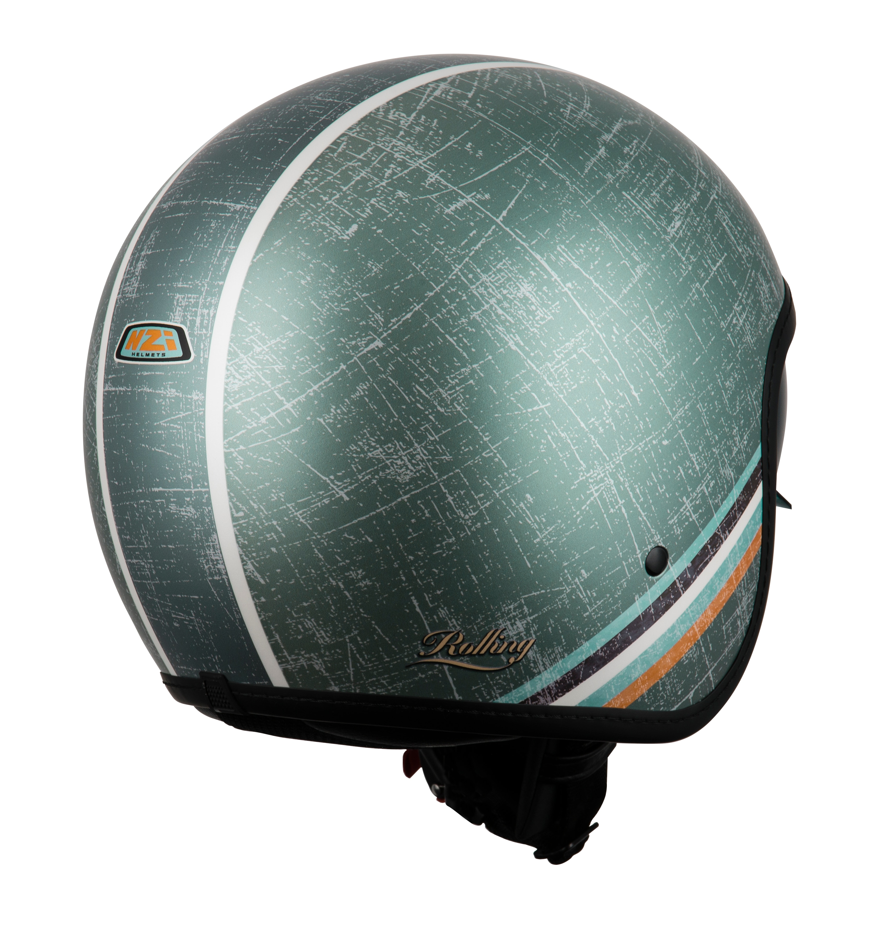 Casco de moto Jet Rolling 4 Sun NZI - Verde Verde-2