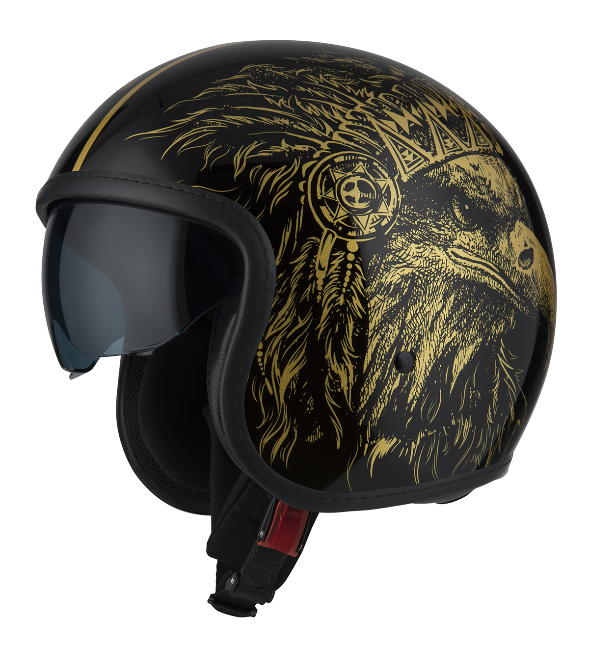 Casco de moto Jet Rolling 4 Sun NZI - Negro / Amarillo Flúor Negro / Amarillo Flúor-1