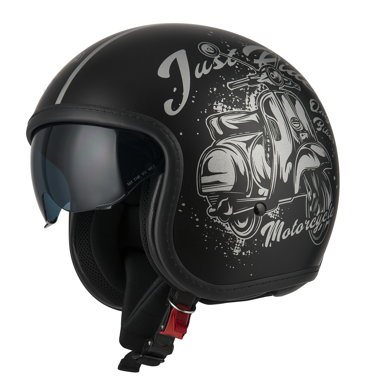 Casco de moto Jet Rolling 4 Sun NZI - Negro / Gris Negro / Gris-1