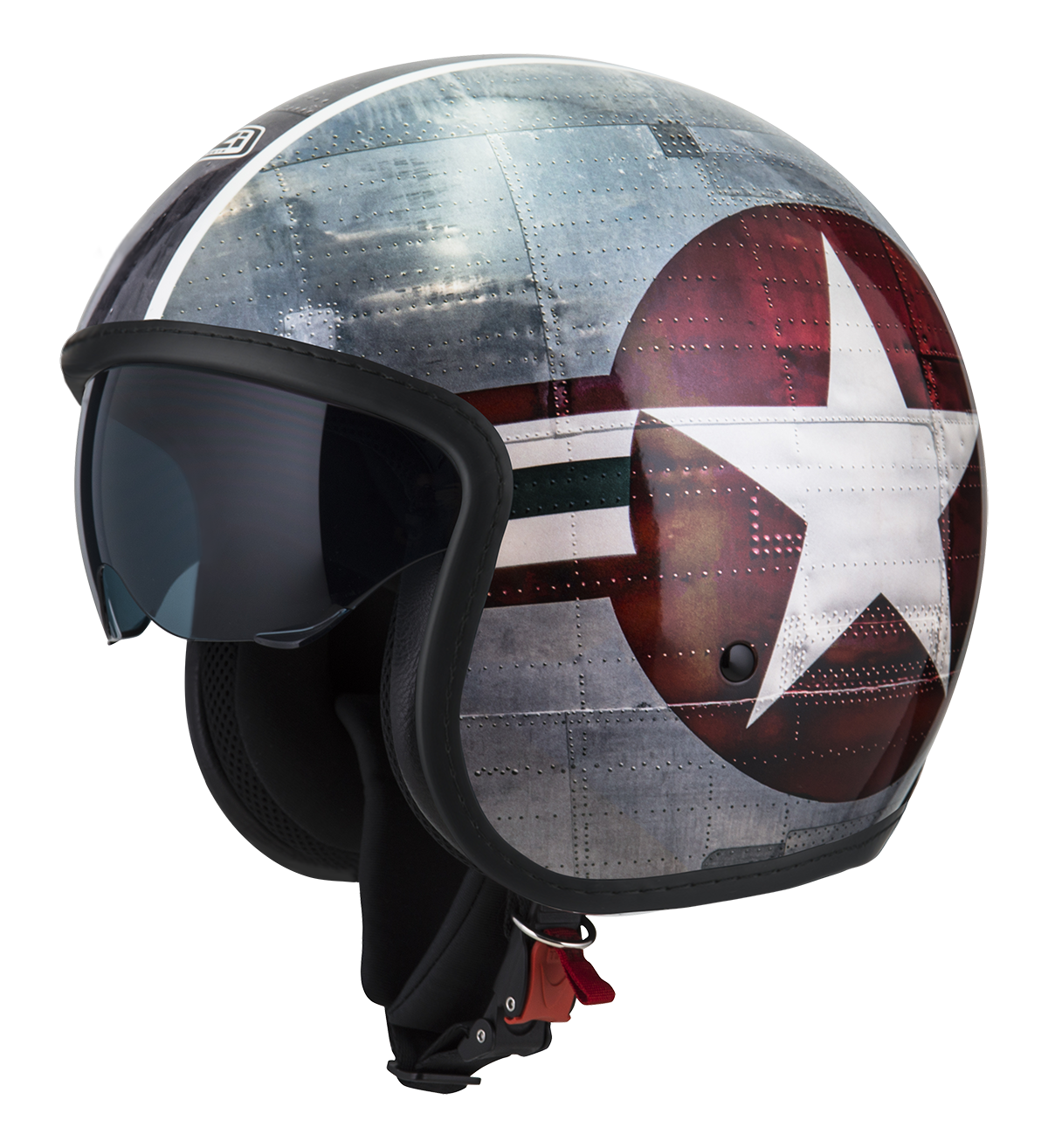 Casco de moto Jet Rolling 4 Sun NZI - Gris marengo Gris marengo-1