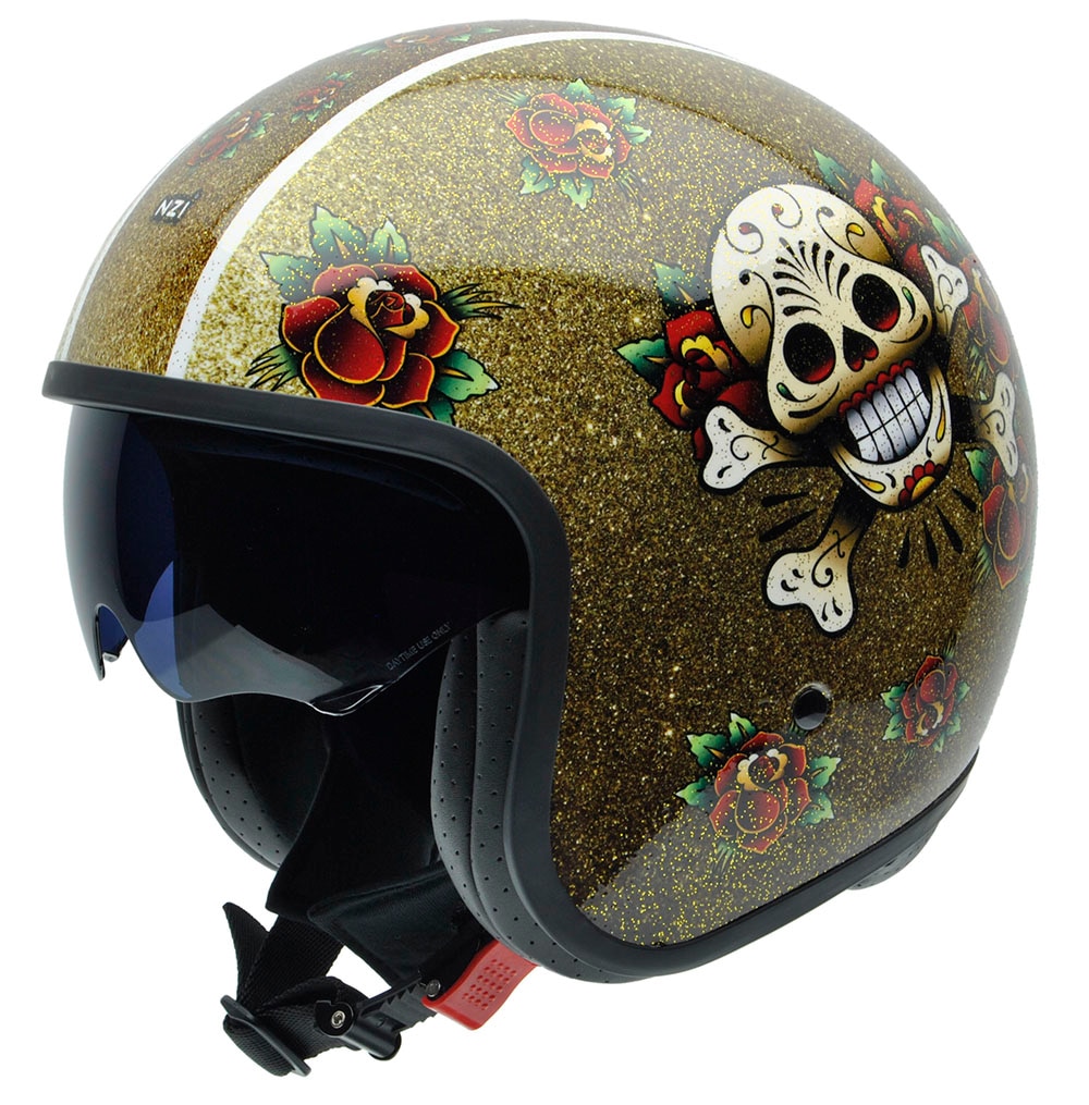 Casco de moto Jet Rolling 4 Sun NZI - Marrón chocolate Marrón chocolate-1