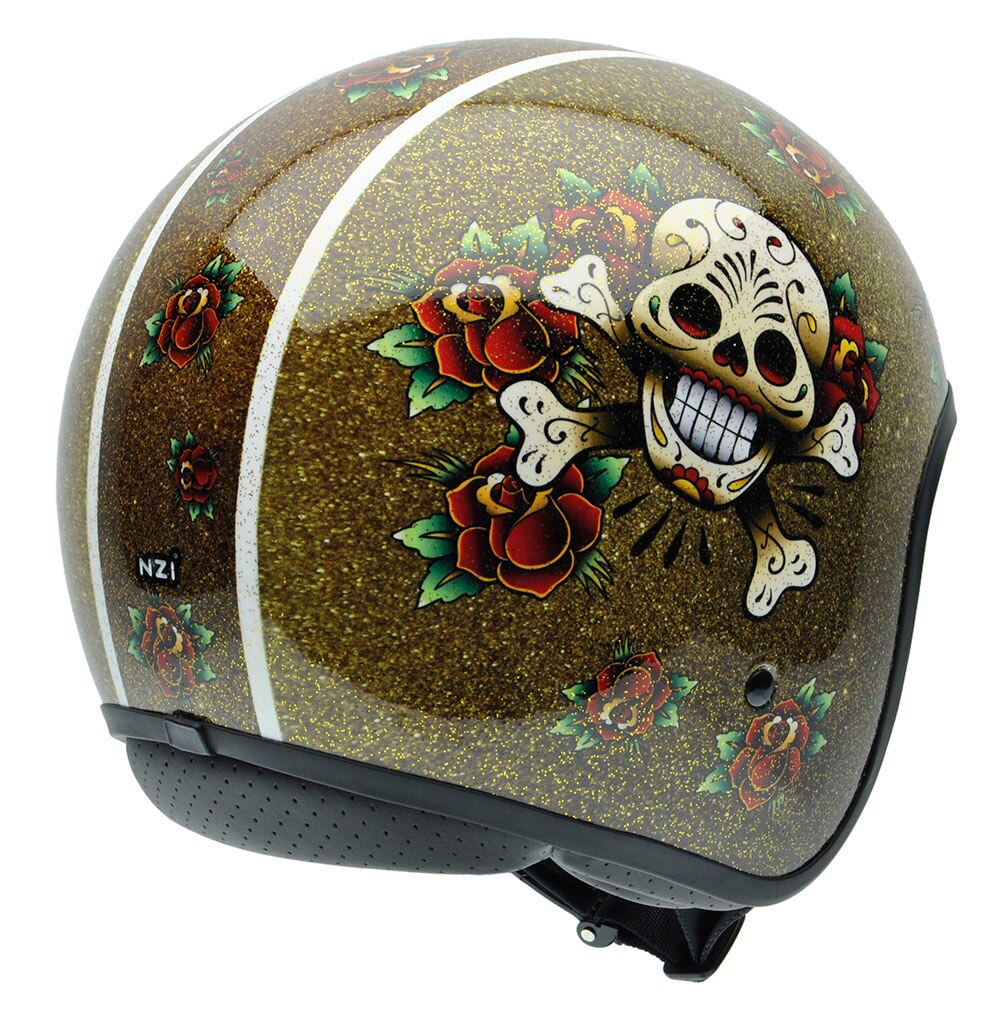 Casco de moto Jet Rolling 4 Sun NZI - Marrón chocolate Marrón chocolate-2