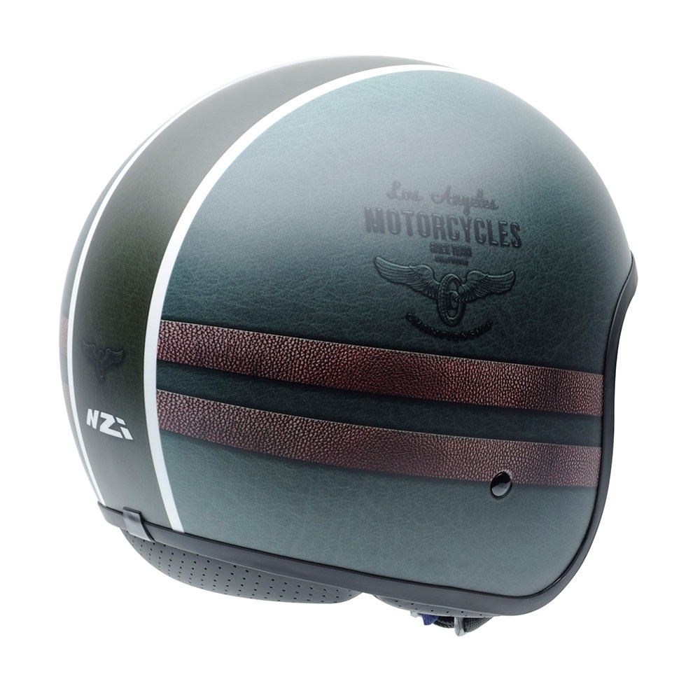 Casco de moto Jet Rolling 4 Sun NZI - Azul / Verde Azul / Verde-2