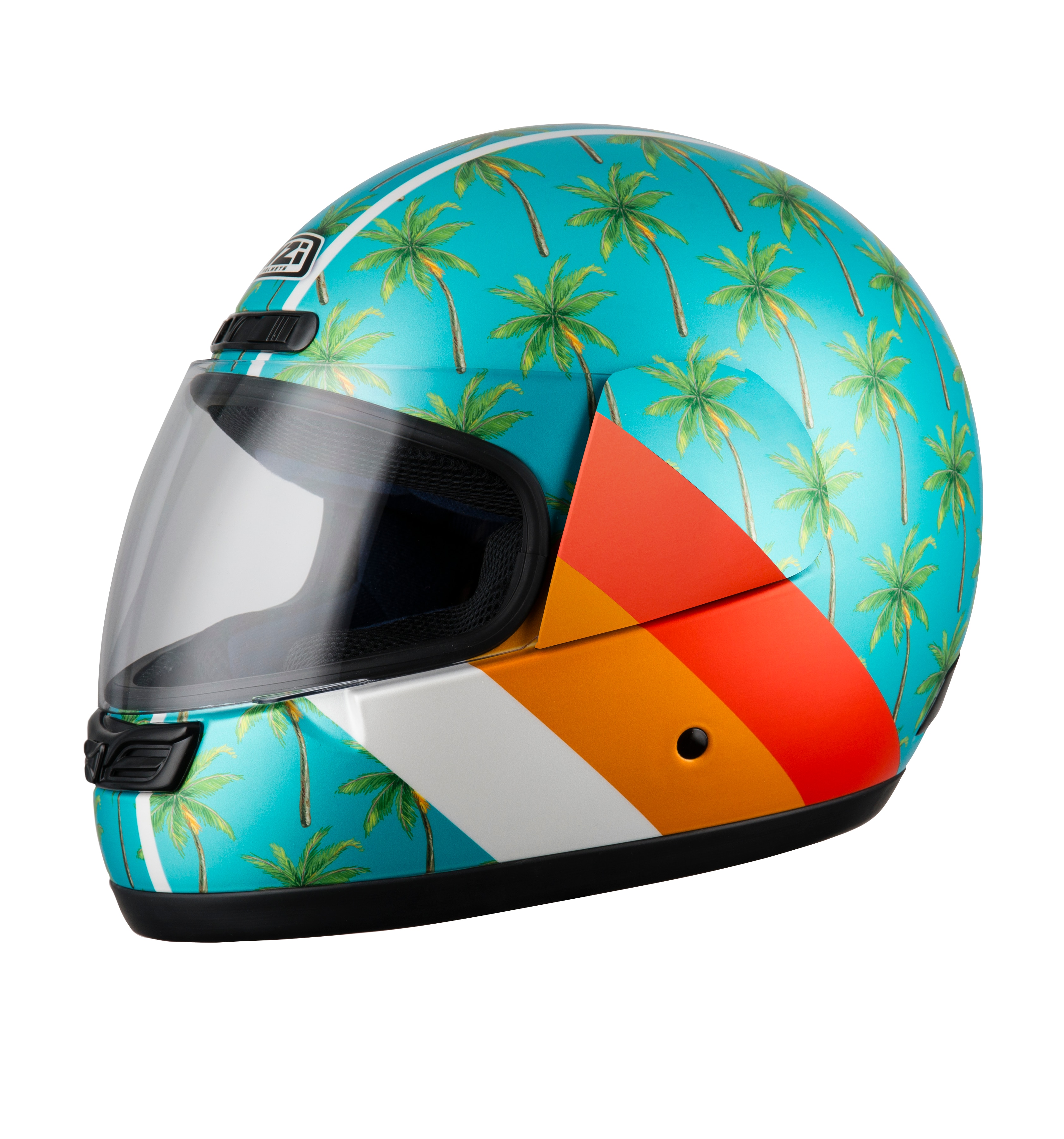 Casco de moto Integral activy junior NZI - Azul / Verde Azul / Verde-1