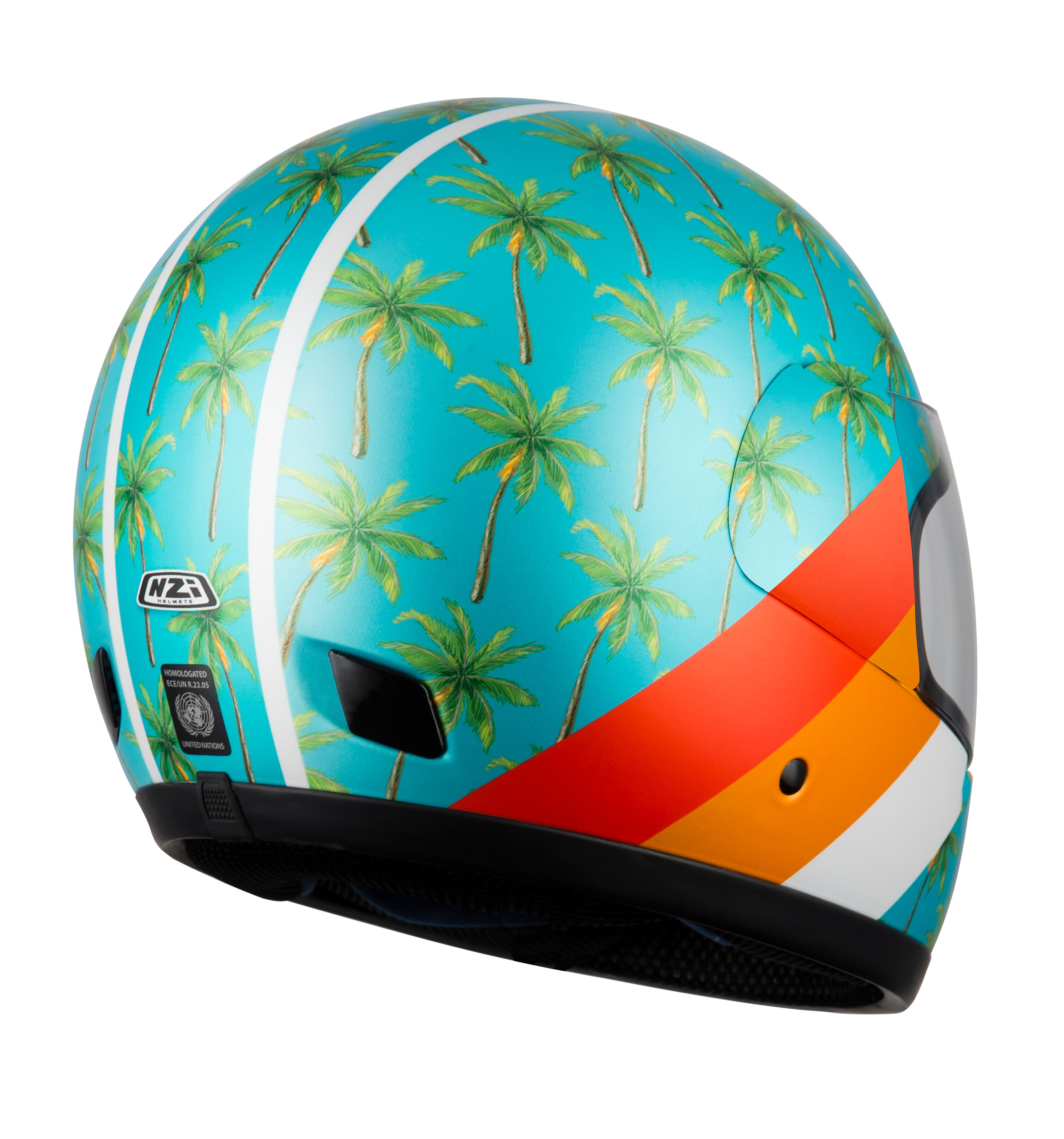 Casco de moto Integral activy junior NZI - Azul / Verde Azul / Verde-2