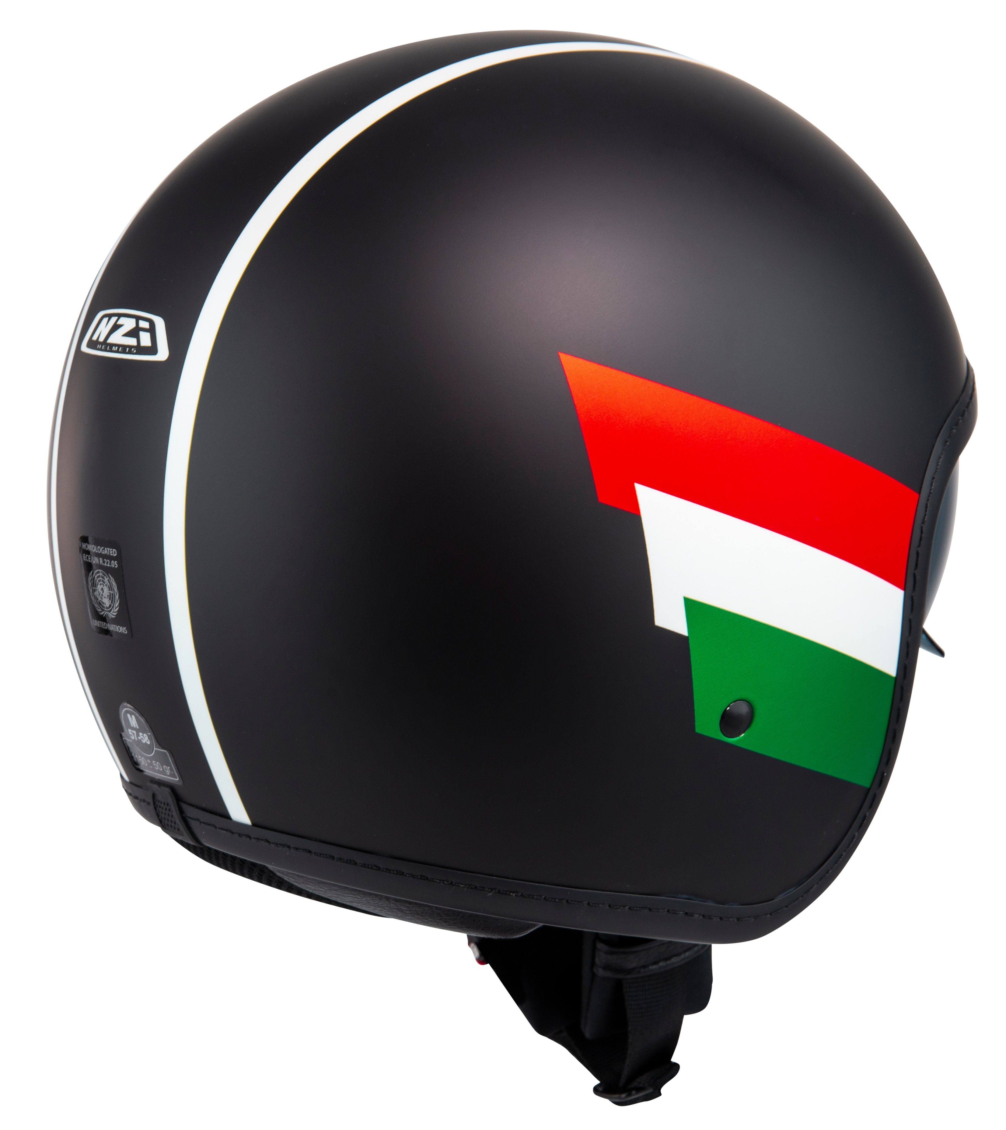 Casco de moto Jet Rolling 4 Sun NZI - Negro / Verde Flúor Negro / Verde Flúor-2