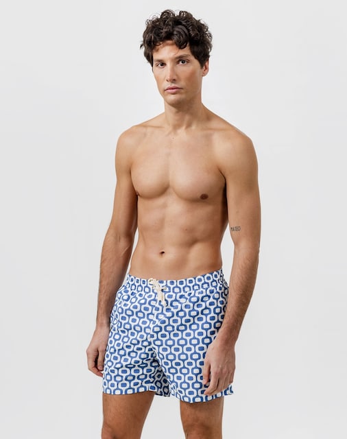Imagen 0 de Bañador tipo bermuda de hombre color azul