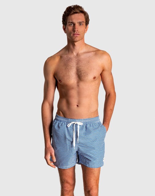 Imagen 0 de Bañador tipo bermuda de hombre color azul