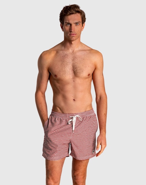 Imagen 0 de Bañador tipo bermuda de hombre color rojo