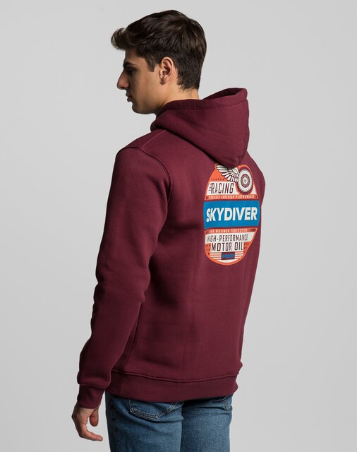 Imagen 0 de Sudadera con estampado en la espalda y logotipo en el delantero