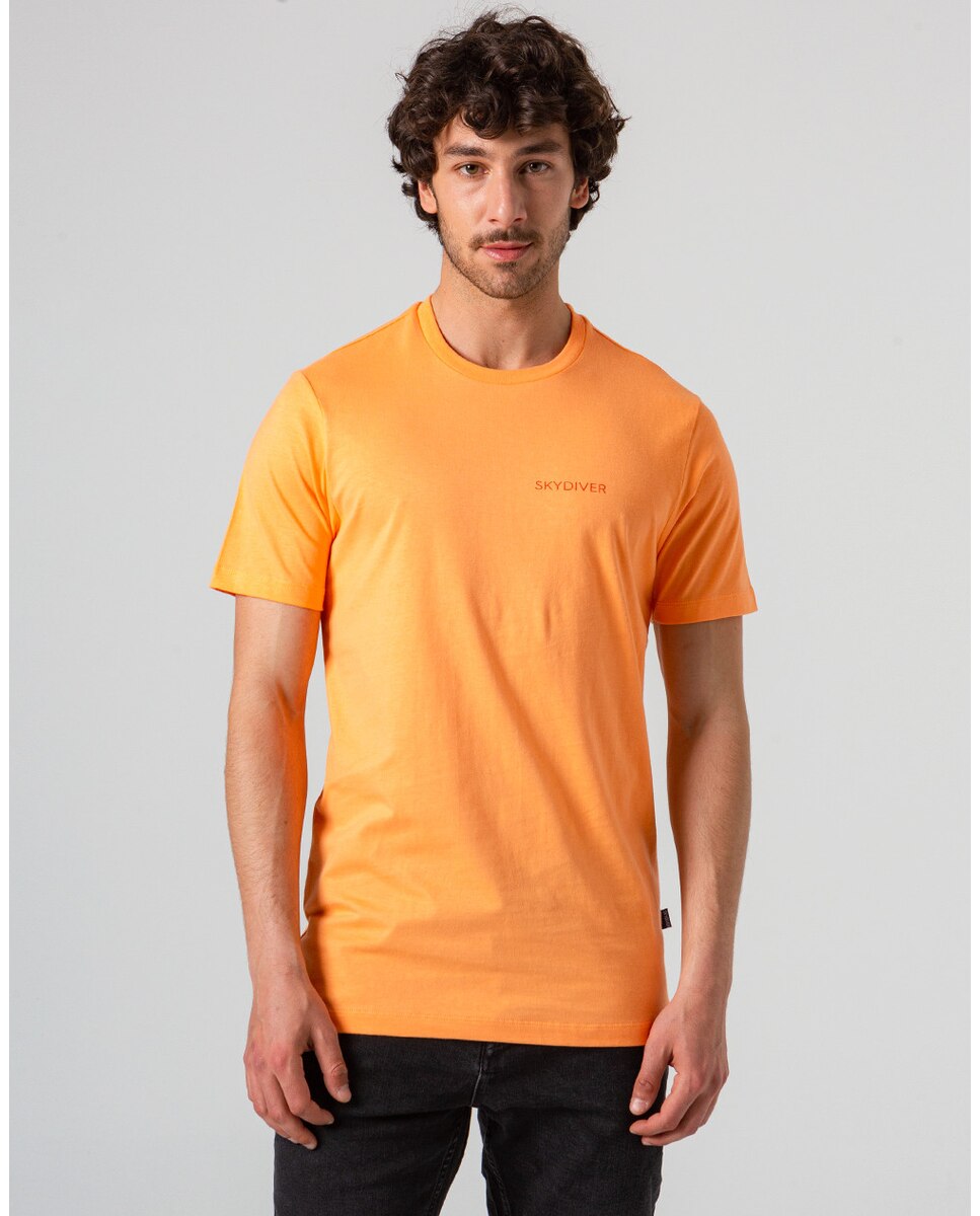 camiseta nike naranja hombre