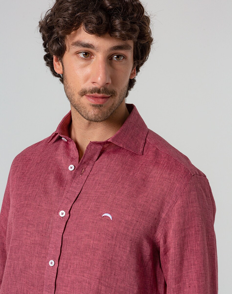 Ropa Playa Hombre Camisa De Lino Para Hombre J.VER - Manga Larga, Corte Regular, 70% Algodón 30% Lino, Ideal Para Verano Y Playa Camisa Verano Hombre