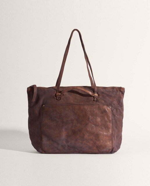 Imagen 0 de Bolso de hombro tipo shopper con asa de mano