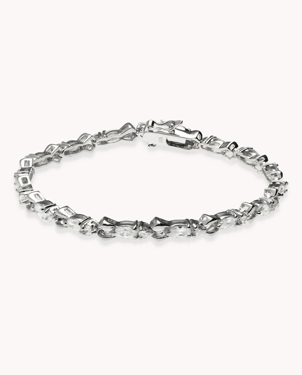 Imagen 0 de Pulsera Riviere Circonitas Roma de plata bañada en rodio Plateado