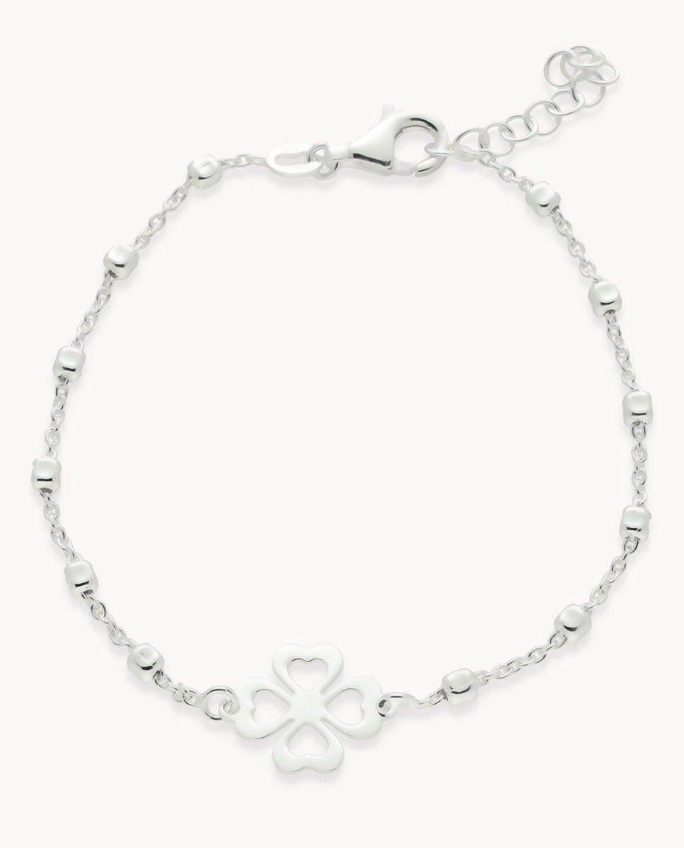 Pulsera One Lucky de plata con trébol - OKsilver - Plateado Plateado-1