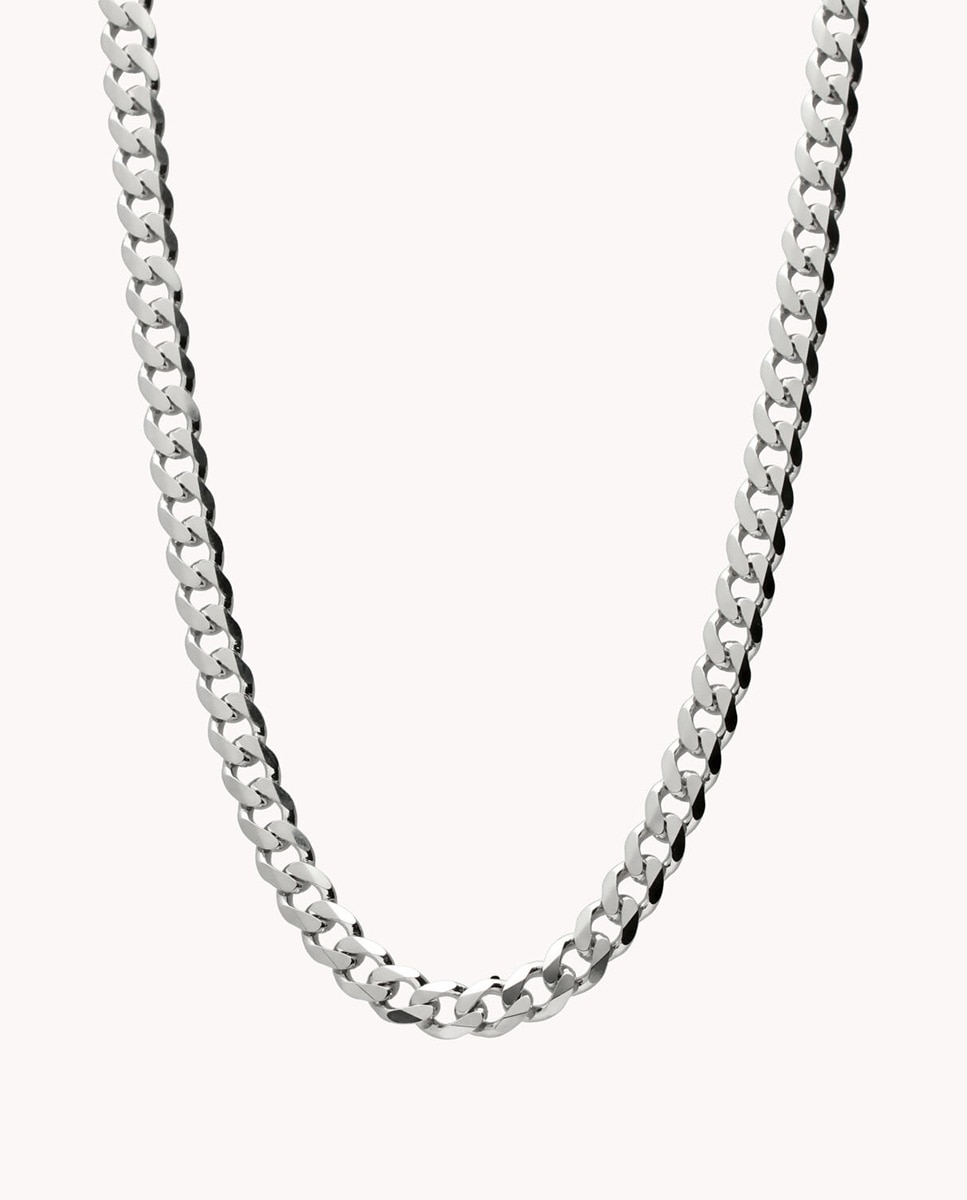 Cadena de hombre de plata de ley 925 bañada en rodio - OKsilver - Plata Plata-1