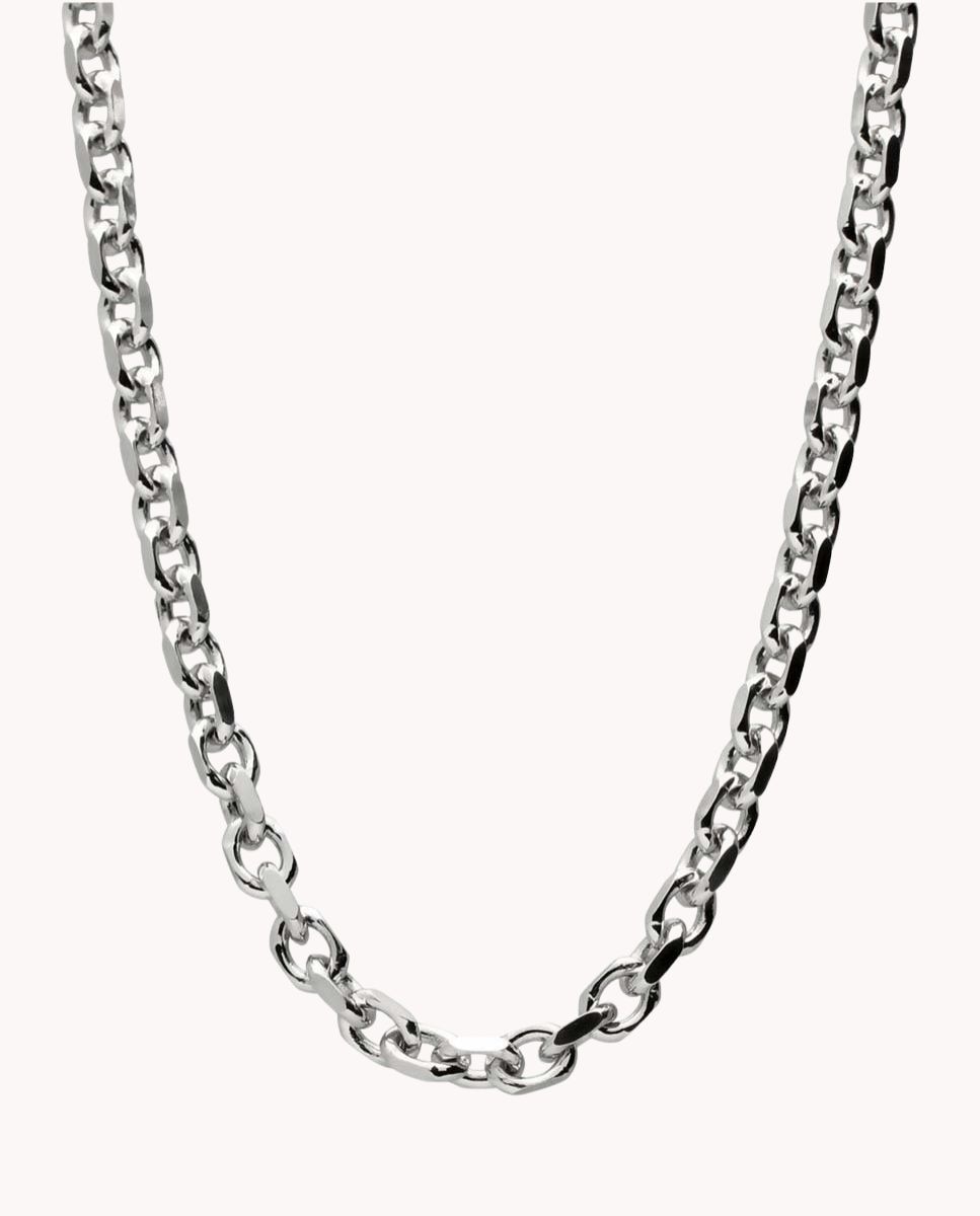 Imagen 1 de Cadena de hombre de plata de ley 925 bañada en rodio - OKsilver - Plata Plata