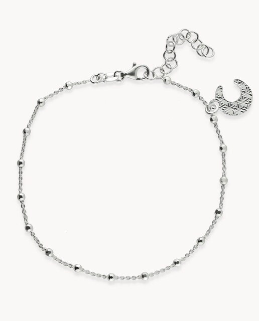 Imagen 0 de Tobillera Luna Bolitas Chic de plata