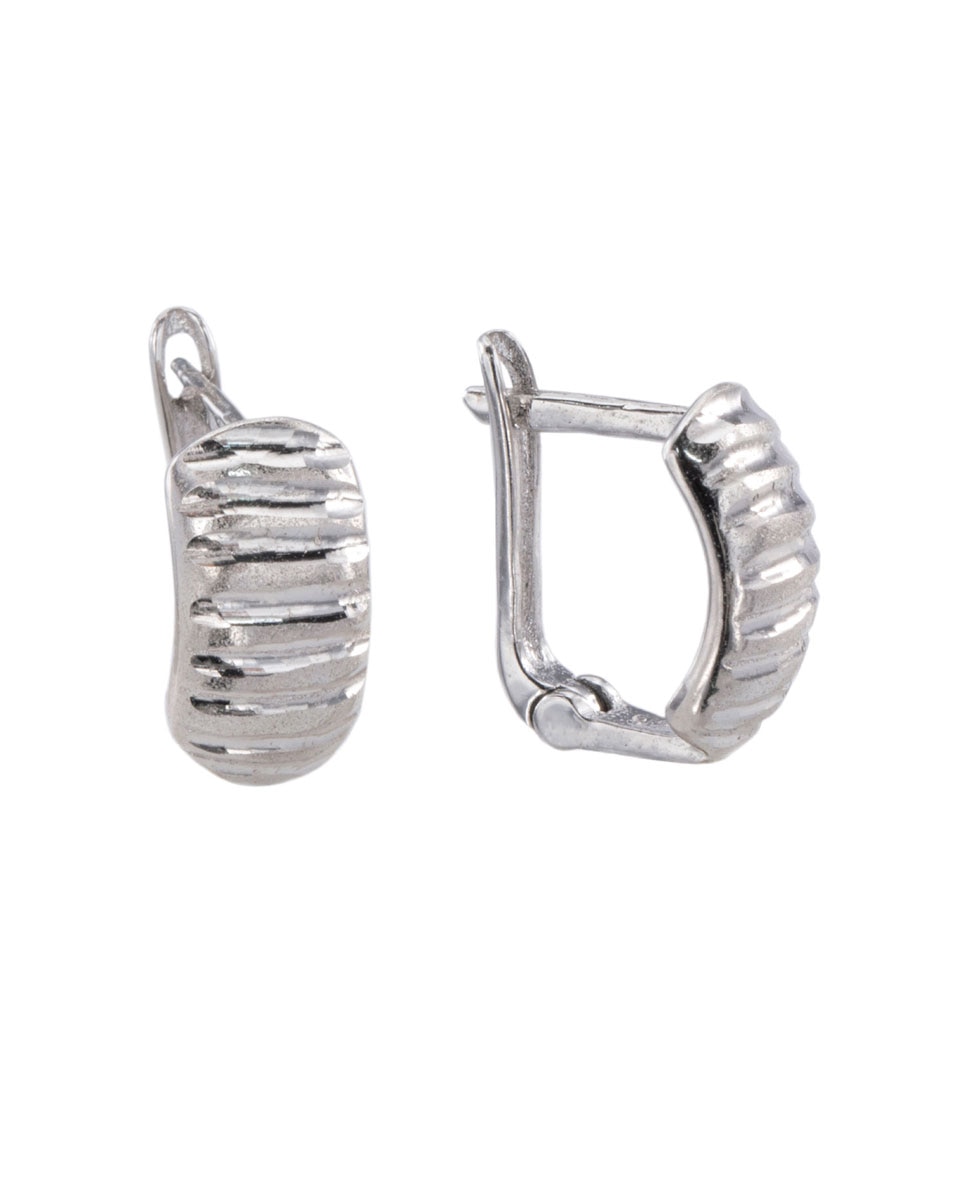 Pendientes de plata bañada en rodio - OKsilver - Plata Plata-1