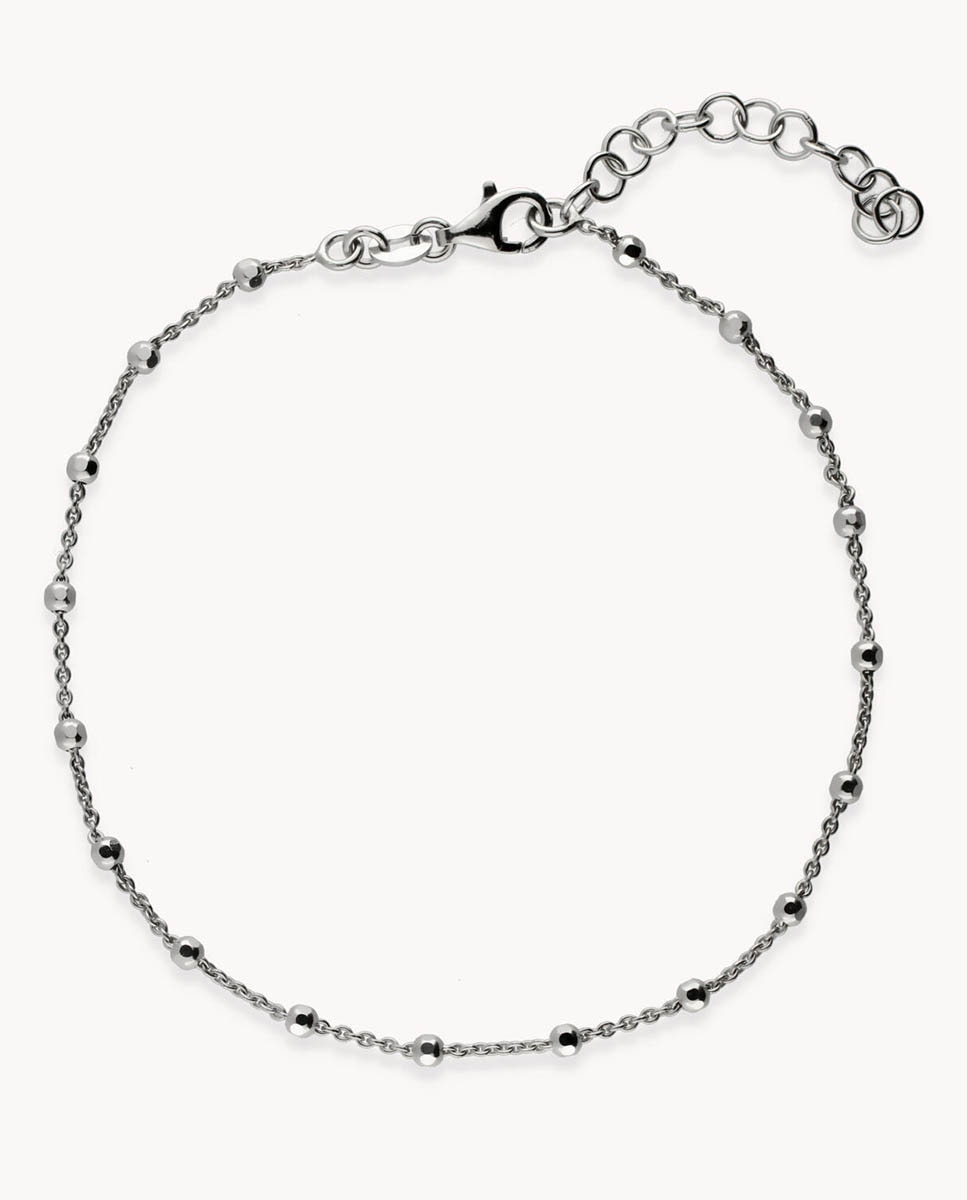 Imagen 1 de Tobillera Bolitas Chic de plata bañada en rodio - OKsilver - Plateado Plateado