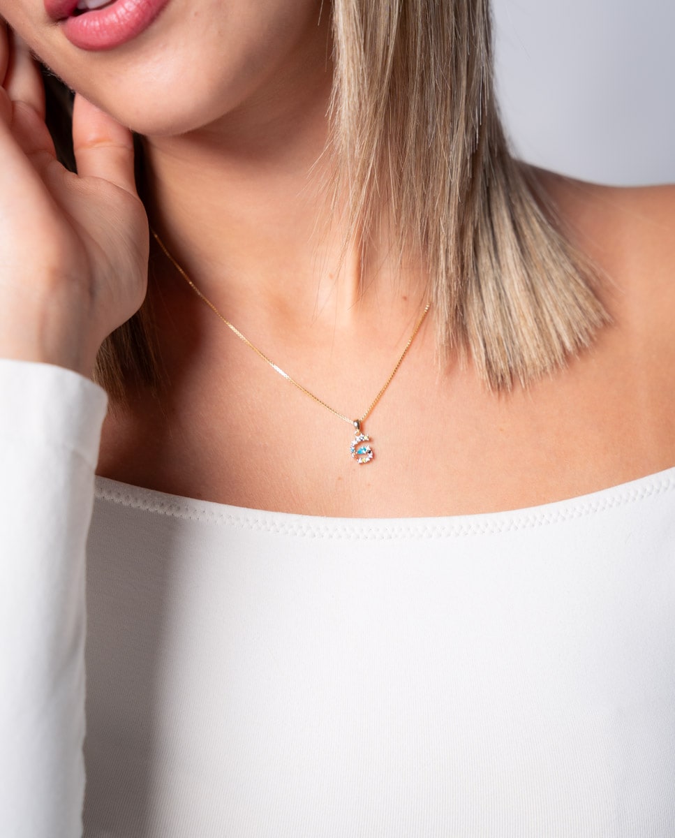 Pdpaola Collar Mini Letra G Tono Plateado