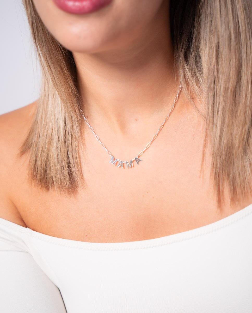 Collar Mamá De plata - OKsilver - Plateado Plateado-2