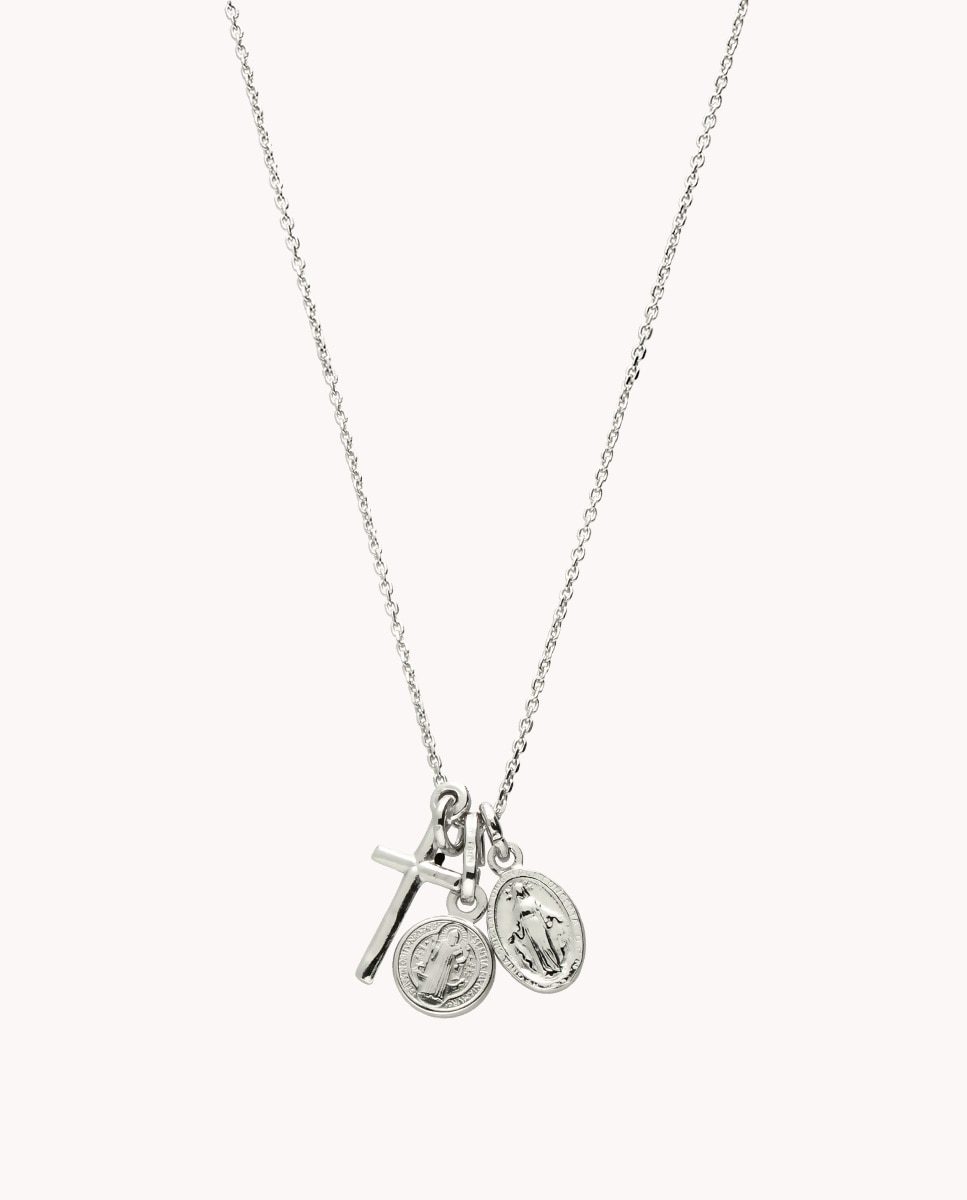 Colgante San Benito de plata - OKsilver - Plateado Plateado-1