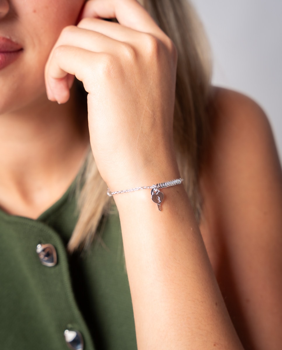Pulsera Llave y Candado Amores de plata · OKsilver · El Corte Inglés