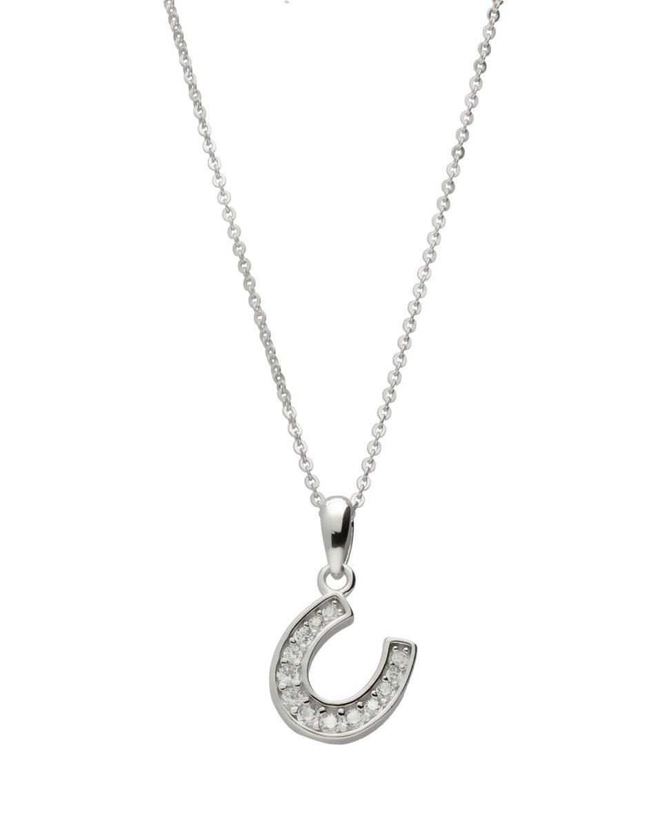 Tuscany Silver -Anillo Mujer- Plata De Ley Bañada En Rodio- Herradura Caballo Con Circonitas-Talla 11