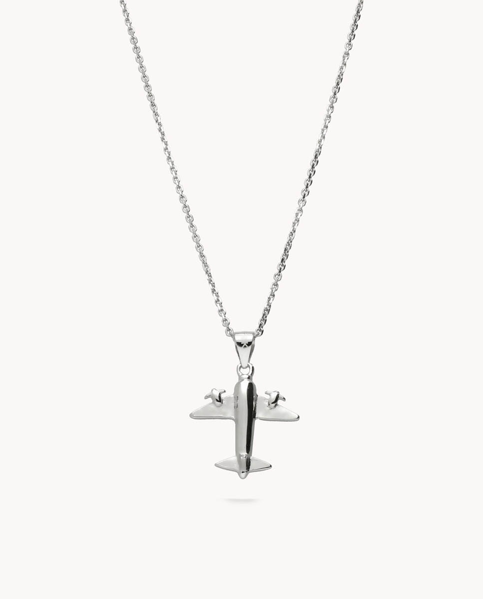 Imagen 0 de Colgante avion de plata de ley 925 bañada en rodio Plata
