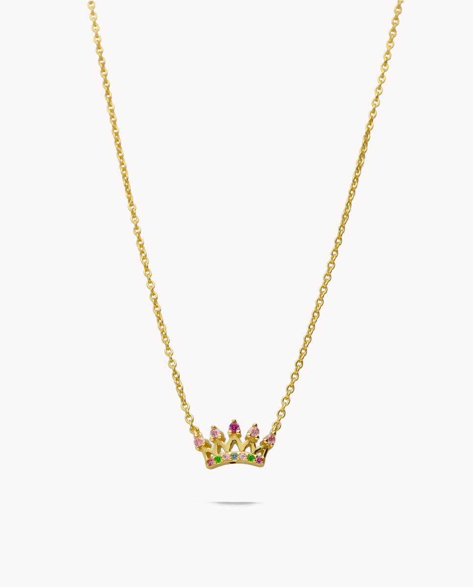 Collar corona alegría de plata bañada en oro Multicolor OKsilver Multicolor-1