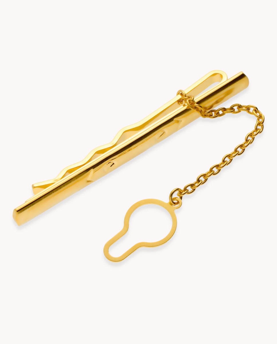 Imagen 1 de Pasador de corbata flecha de metal bañado en oro Oro