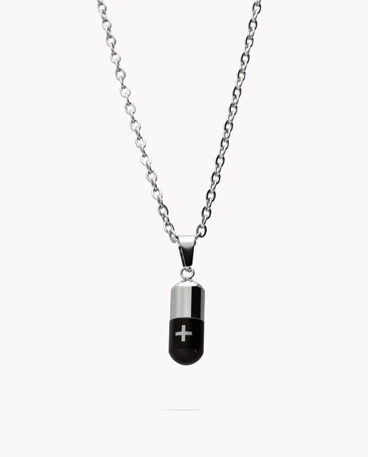 Imagen 0 de Colgante de hombre Guardado de acero inoxidable con ip negro