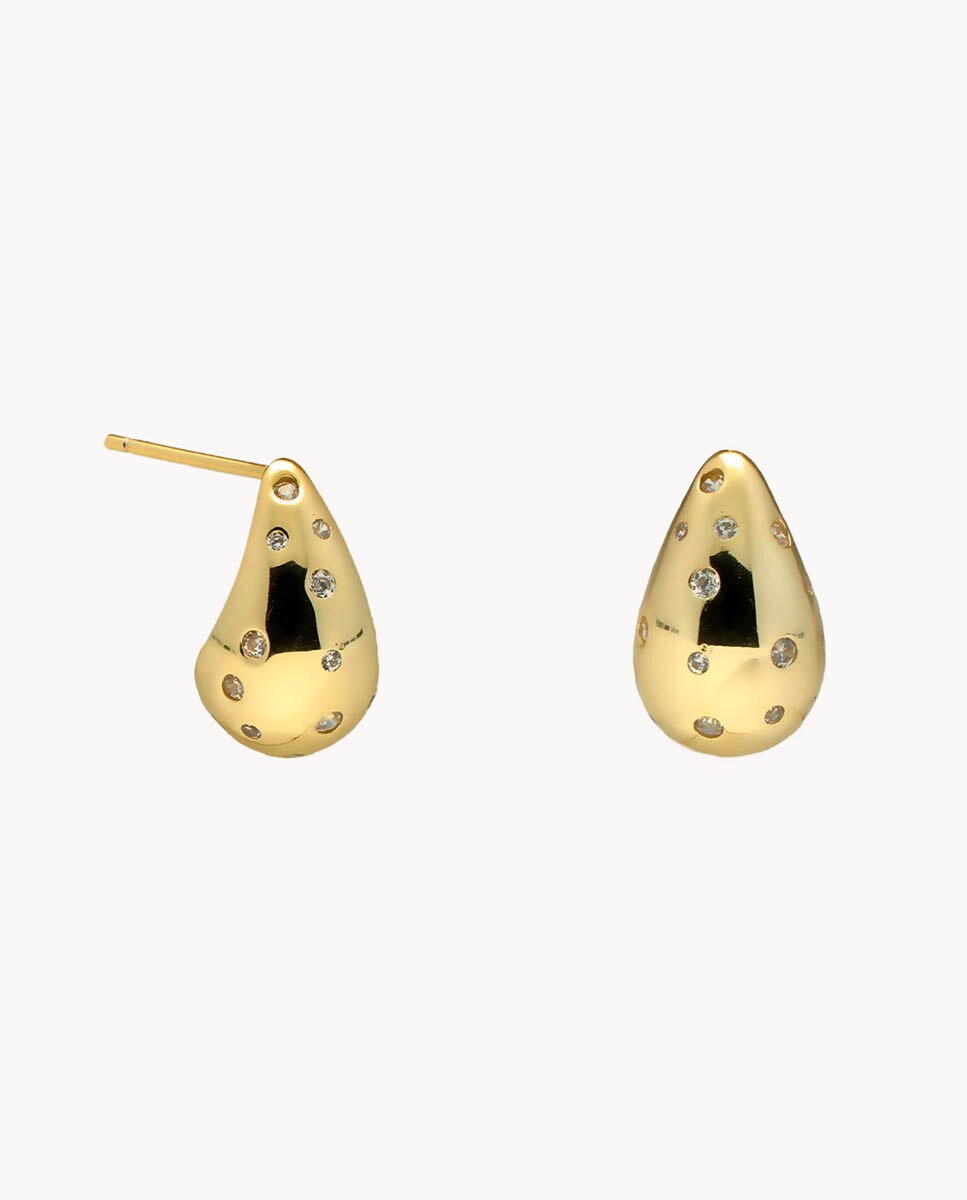 Pendientes Gota De Estrellas de plata bañada en oro - OKsilver - Dorado Dorado-1