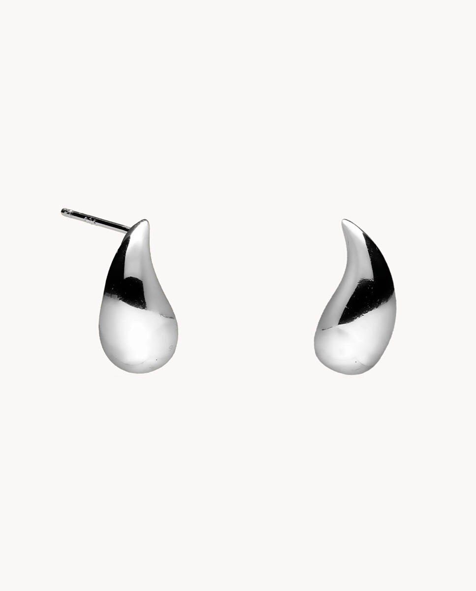 Pendientes Gota Mini de plata bañada en rodio - OKsilver - Plateado Plateado-1