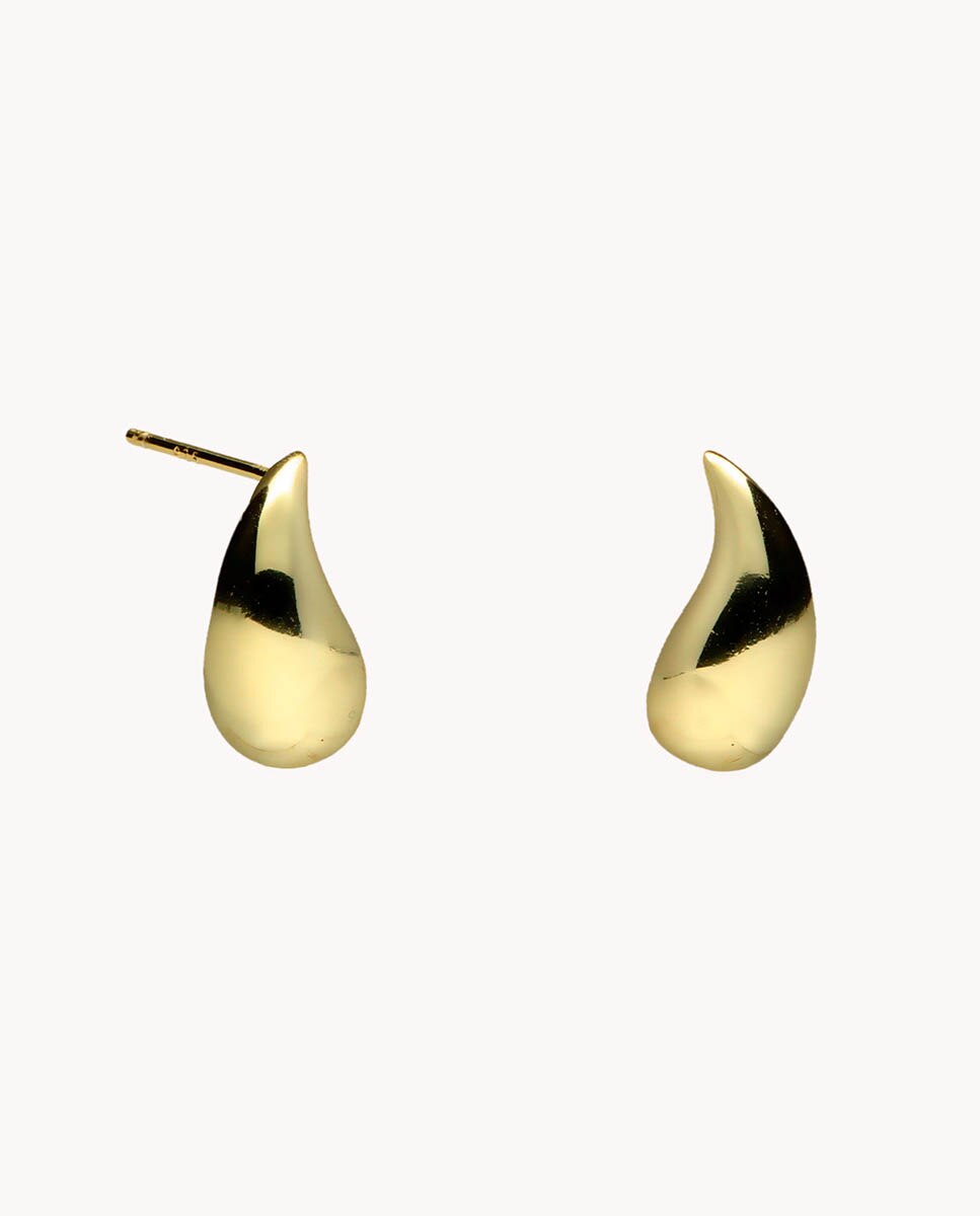 Pendientes Gota Mini de plata bañada en oro - OKsilver - Dorado Dorado-1