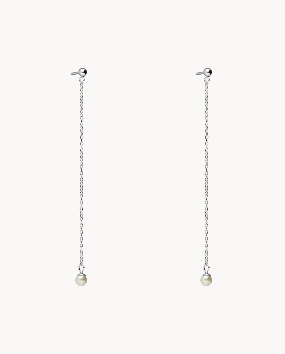 Pendientes Perla Baila de plata bañada en rodio - OKsilver - Plateado Plateado-1