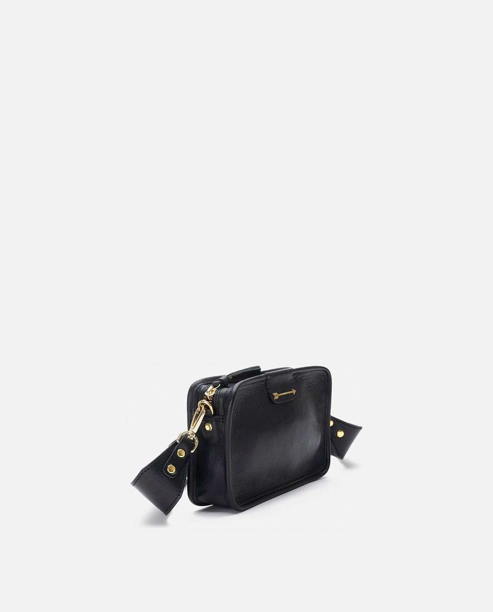 Bandolera harvest de piel pequeña forma rectangular - Mercules - Negro Negro-5