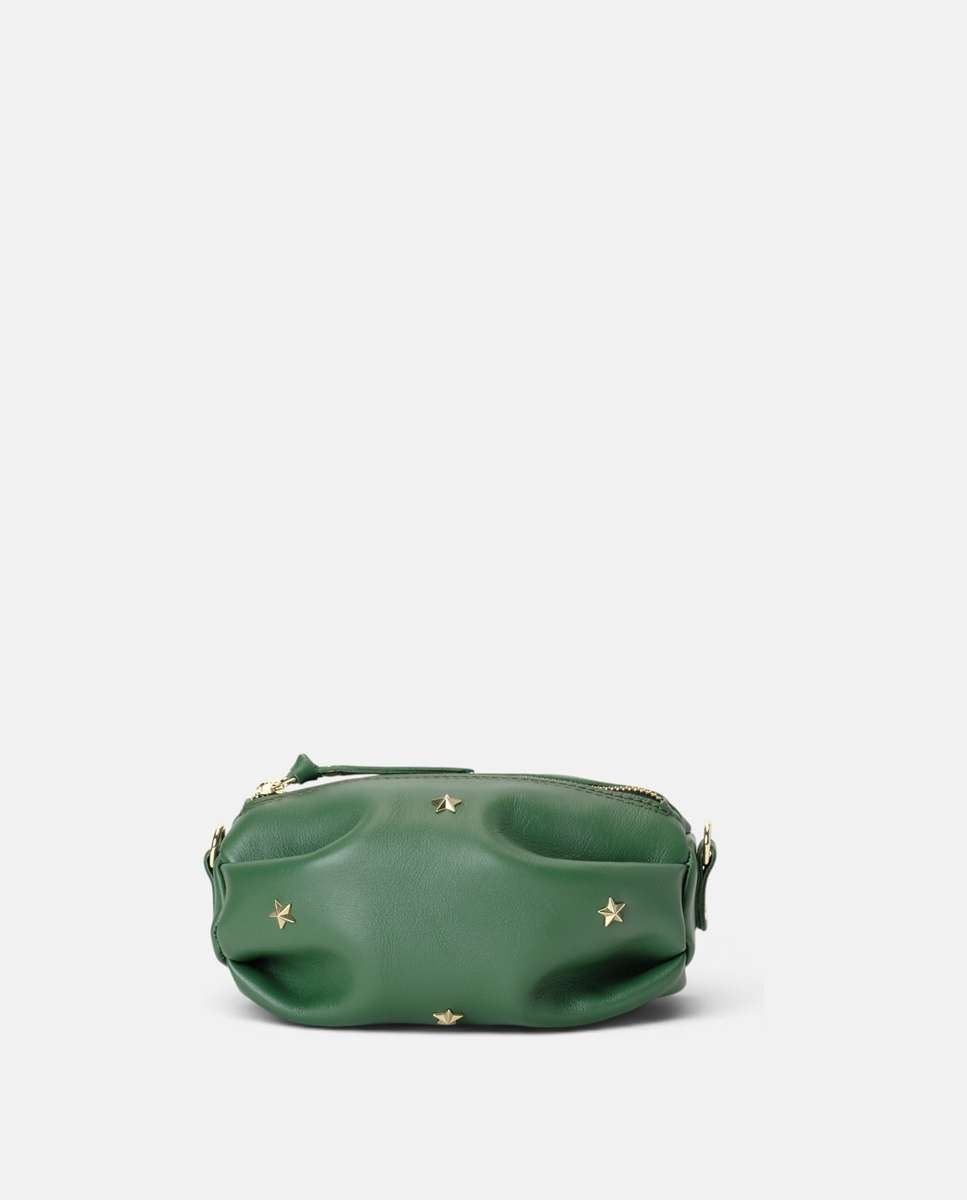 Bolso pequeño wasp de piel pequeño forma ovalada - Mercules - Verde Verde-2