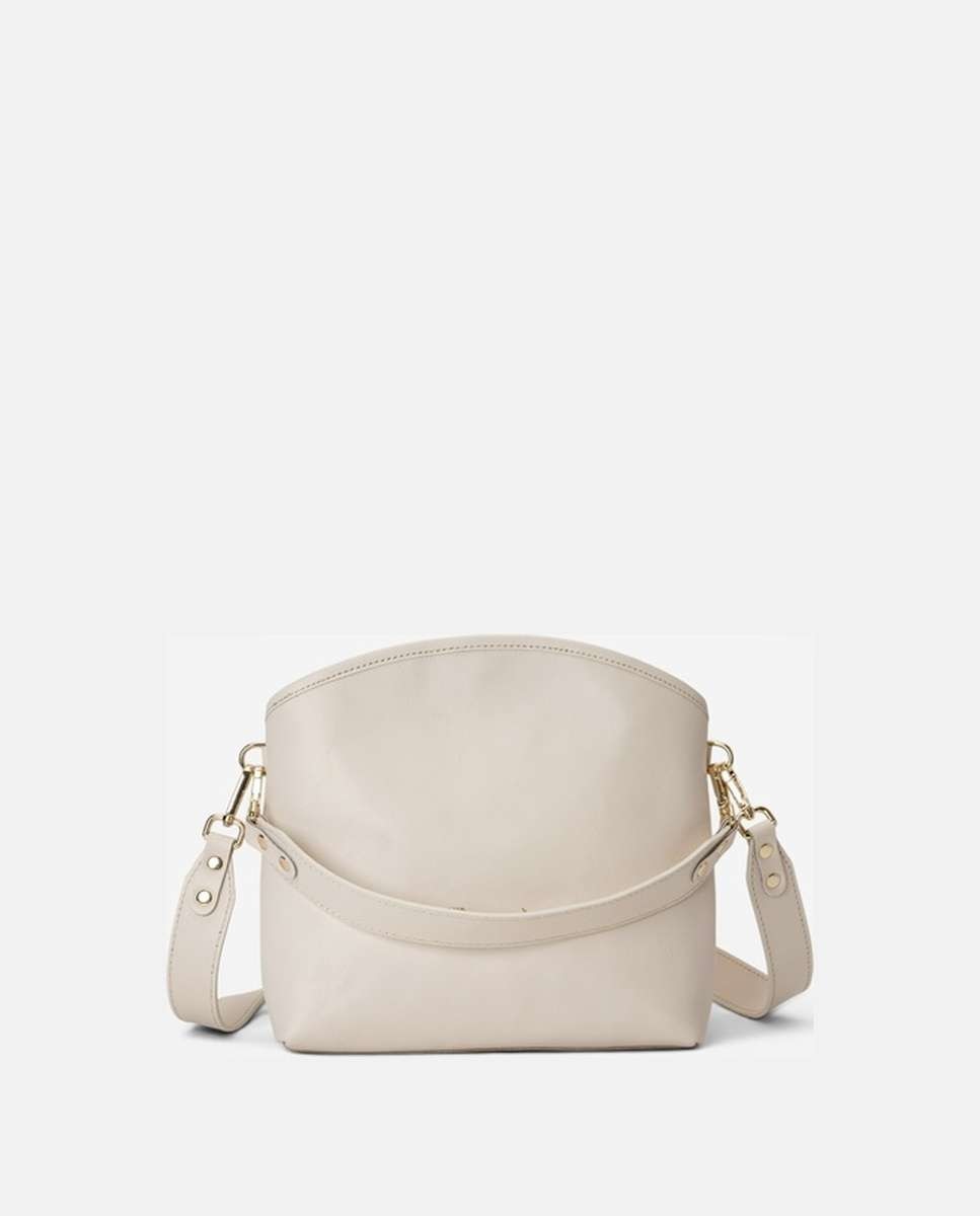 Bolso de hombro juniper de piel mediano - Mercules - Hueso Hueso-5