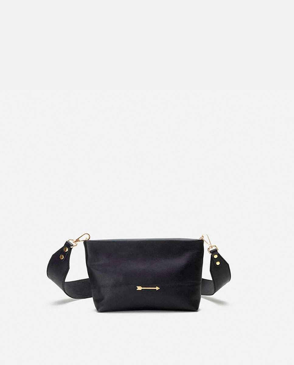 Bolso de hombro apollo de piel mediano forma rectangular - Mercules - Negro Negro-5