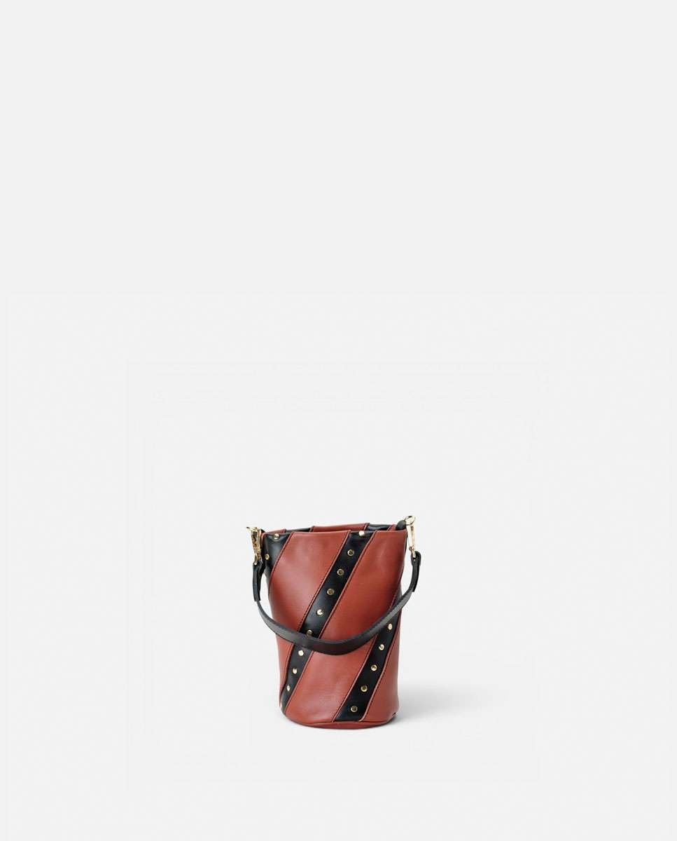 Bolso pequeño candy twisted de piel pequeño - Mercules - Teja Teja-1
