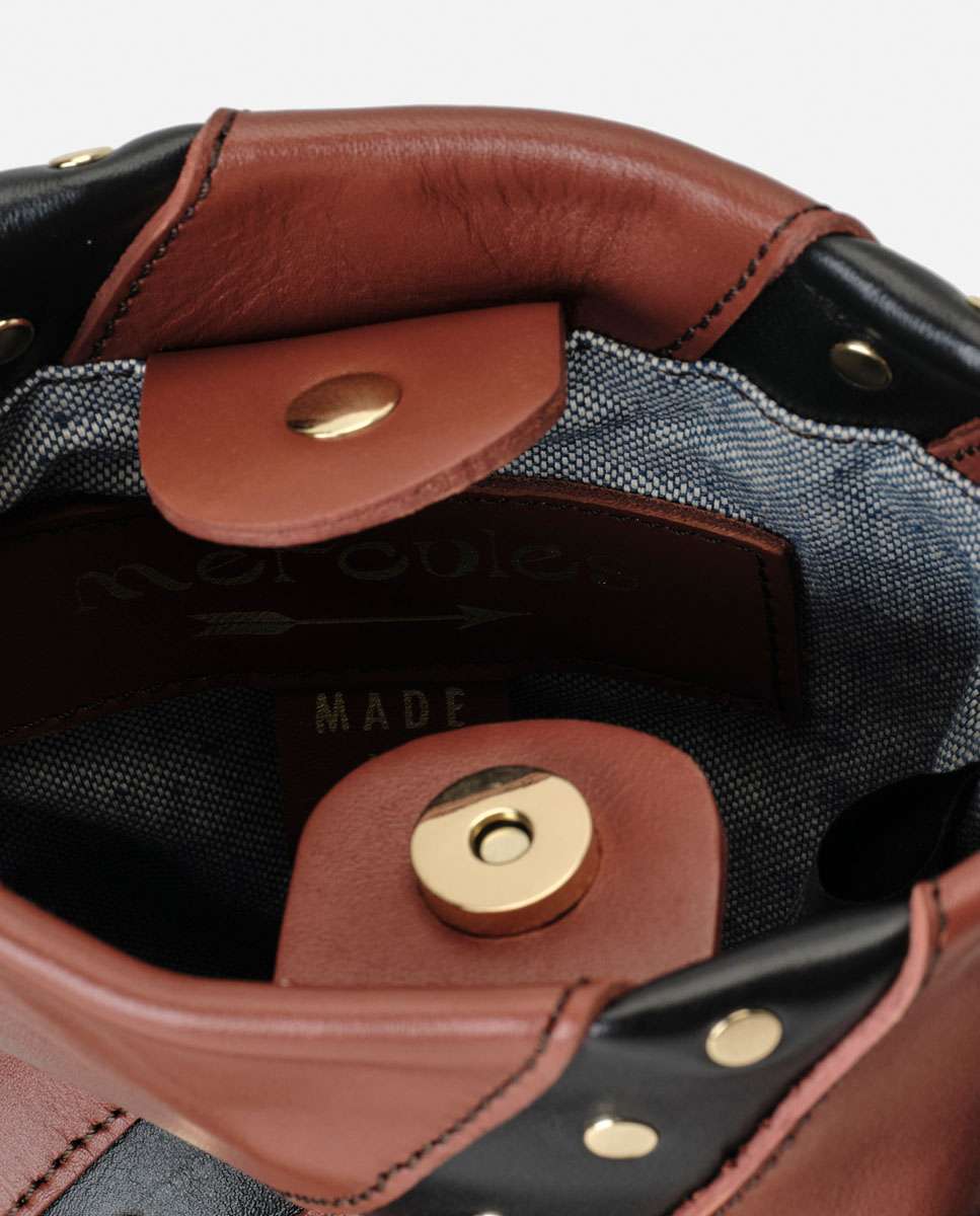 Bolso pequeño candy twisted de piel pequeño - Mercules - Teja Teja-4