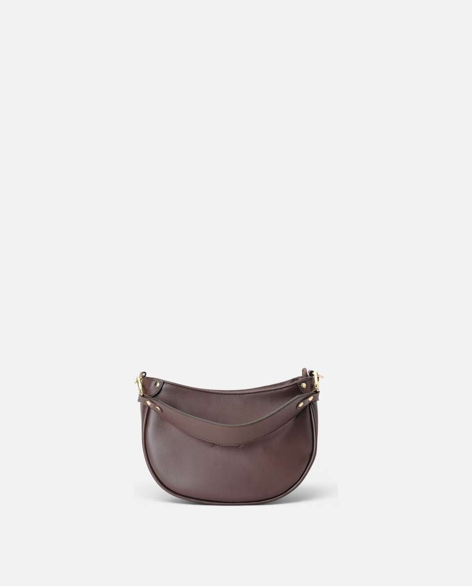 Bolso de hombro coney de piel mediano de luna - Mercules - Marrón oscuro Marrón oscuro-1
