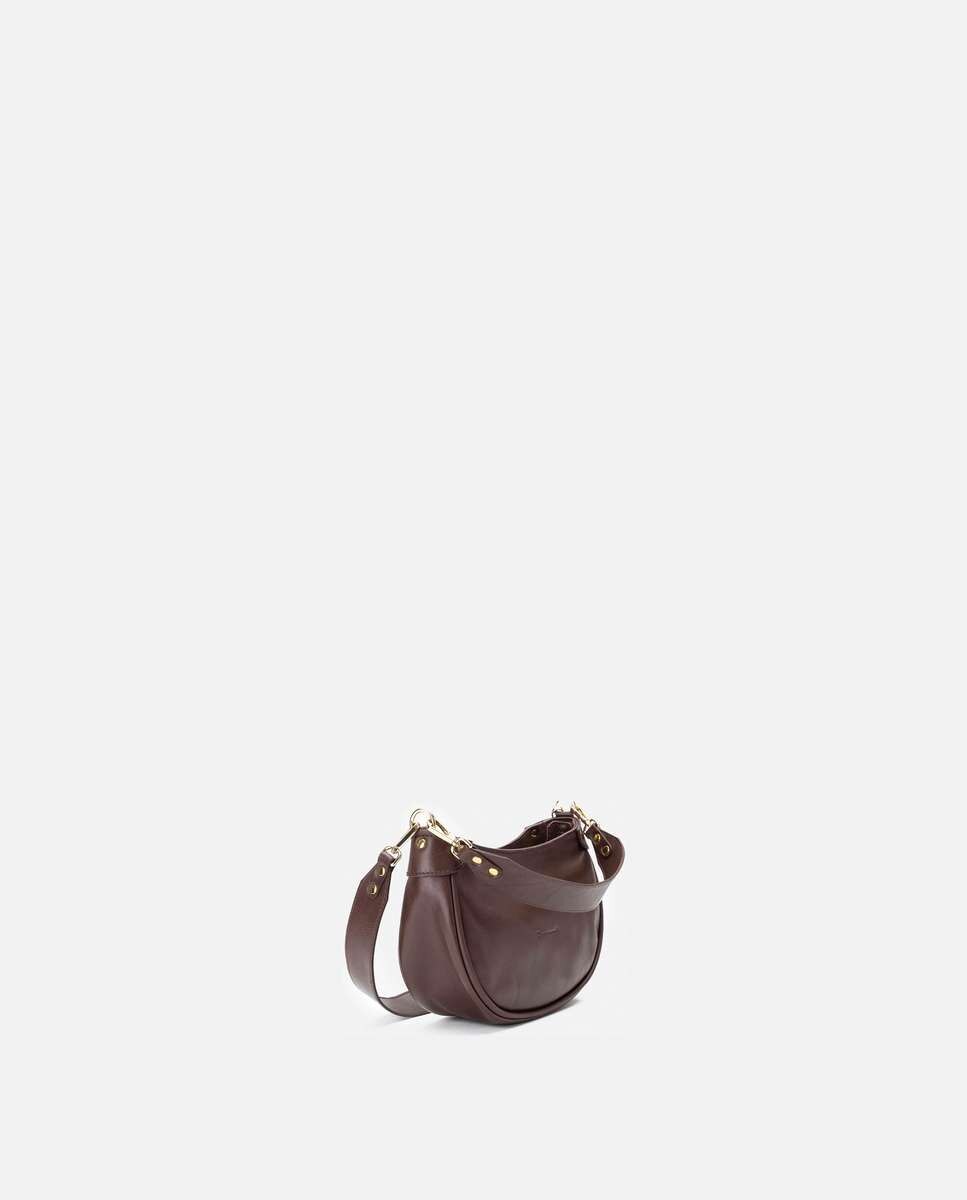 Bolso de hombro coney de piel mediano de luna - Mercules - Marrón oscuro Marrón oscuro-3